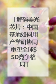 解码美光芯片：中国基地如何用产学研协同重塑全球SSD竞争格局