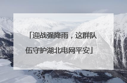 迎战强降雨，这群队伍守护湖北电网平安