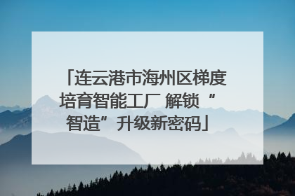 连云港市海州区梯度培育智能工厂 解锁“智造”升级新密码