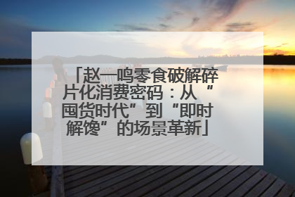 赵一鸣零食破解碎片化消费密码：从“囤货时代”到“即时解馋”的场景革新