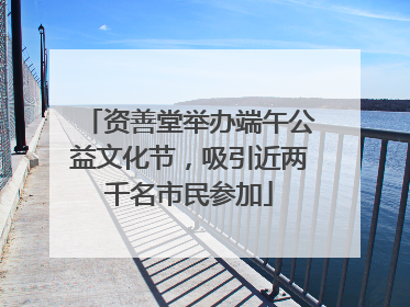 资善堂举办端午公益文化节，吸引近两千名市民参加