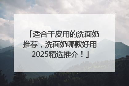 适合干皮用的洗面奶推荐，洗面奶哪款好用2025精选推介！