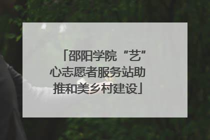 邵阳学院“艺”心志愿者服务站助推和美乡村建设
