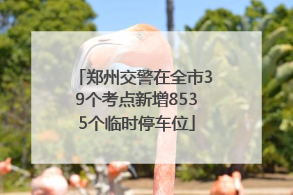 郑州交警在全市39个考点新增8535个临时停车位