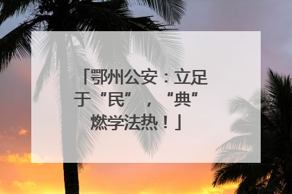 鄂州公安：立足于“民”，“典”燃学法热！