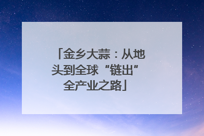 金乡大蒜：从地头到全球“链出”全产业之路