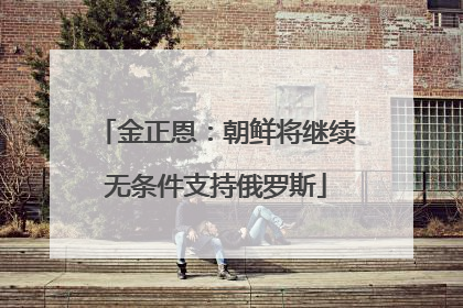 金正恩：朝鲜将继续无条件支持俄罗斯