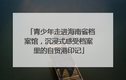 青少年走进海南省档案馆，沉浸式感受档案里的自贸港印记