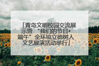青岛文明校园交流展示暨 “我们的节日•端午”全环境立德树人文艺展演活动举行