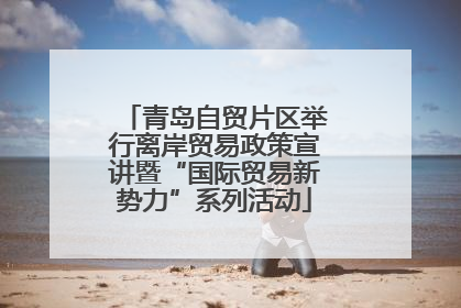 青岛自贸片区举行离岸贸易政策宣讲暨“国际贸易新势力”系列活动