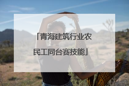 青海建筑行业农民工同台赛技能