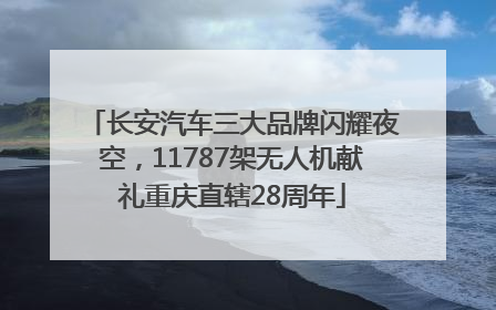 长安汽车三大品牌闪耀夜空，11787架无人机献礼重庆直辖28周年