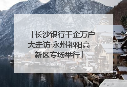长沙银行千企万户大走访·永州祁阳高新区专场举行