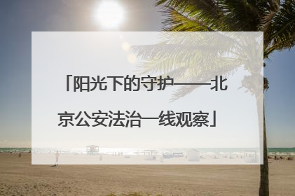 阳光下的守护——北京公安法治一线观察
