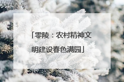 零陵：农村精神文明建设春色满园