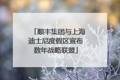 顺丰集团与上海迪士尼度假区宣布数年战略联盟