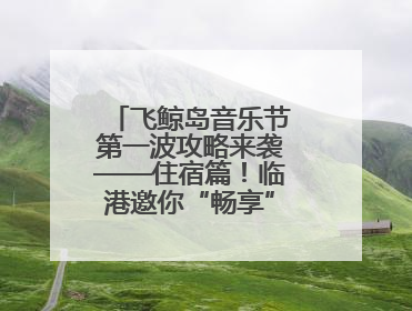 飞鲸岛音乐节第一波攻略来袭——住宿篇！临港邀你“畅享”音乐狂欢
