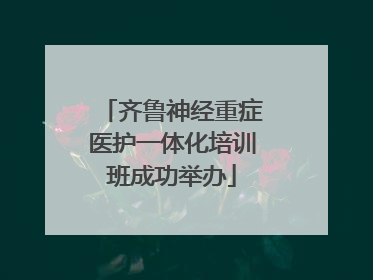 齐鲁神经重症医护一体化培训班成功举办