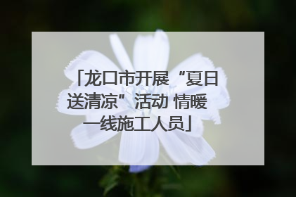 龙口市开展“夏日送清凉”活动 情暖一线施工人员