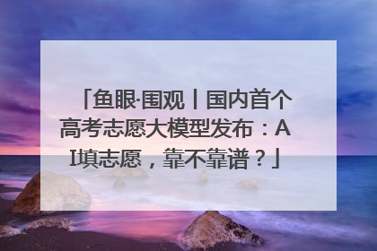 鱼眼·围观丨国内首个高考志愿大模型发布：AI填志愿，靠不靠谱？