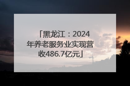 黑龙江：2024年养老服务业实现营收486.7亿元