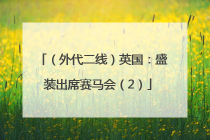 （外代二线）英国：盛装出席赛马会（2）