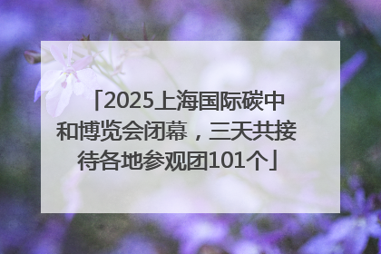 2025上海国际碳中和博览会闭幕，三天共接待各地参观团101个