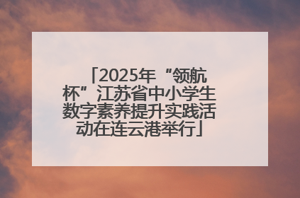 2025年“领航杯”江苏省中小学生数字素养提升实践活动在连云港举行