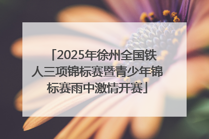 2025年徐州全国铁人三项锦标赛暨青少年锦标赛雨中激情开赛