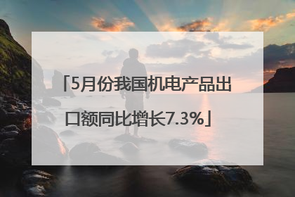5月份我国机电产品出口额同比增长7.3%