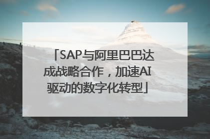 SAP与阿里巴巴达成战略合作,加速AI驱动的数字化转型